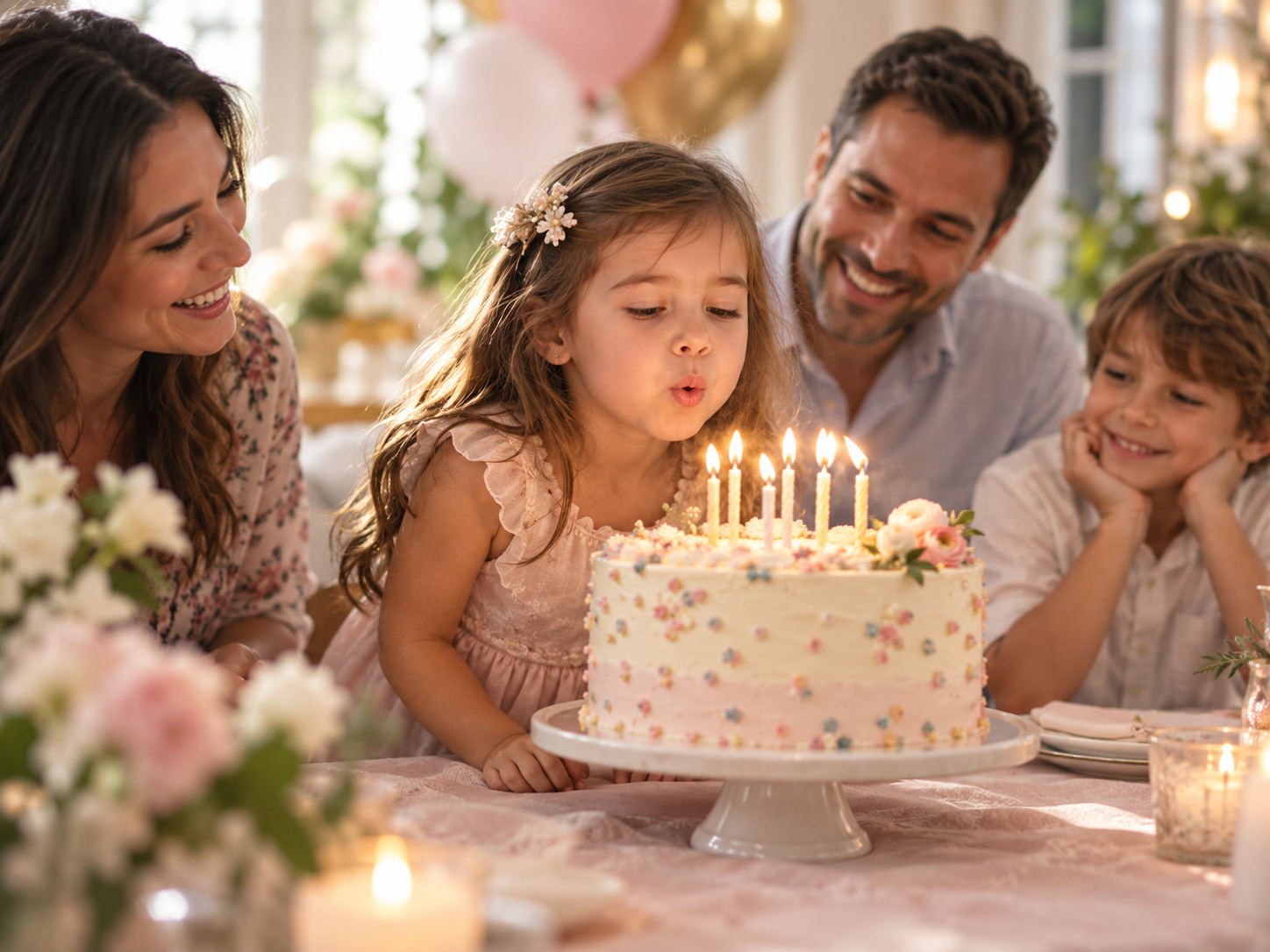Child celebrating a birthday
